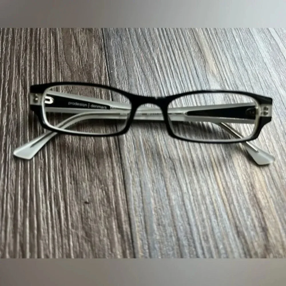 Prodesign Denmark Eyeglasses Frames 4629 White Gray Black Clear 49-17-135